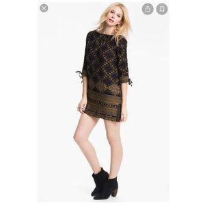 Free People Embroidered Mini Dress - Metal Details